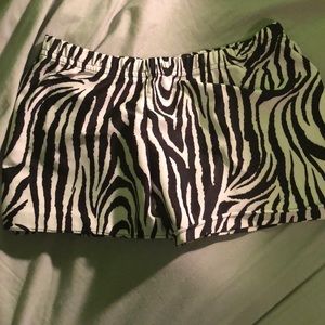 Zebra print spandex
